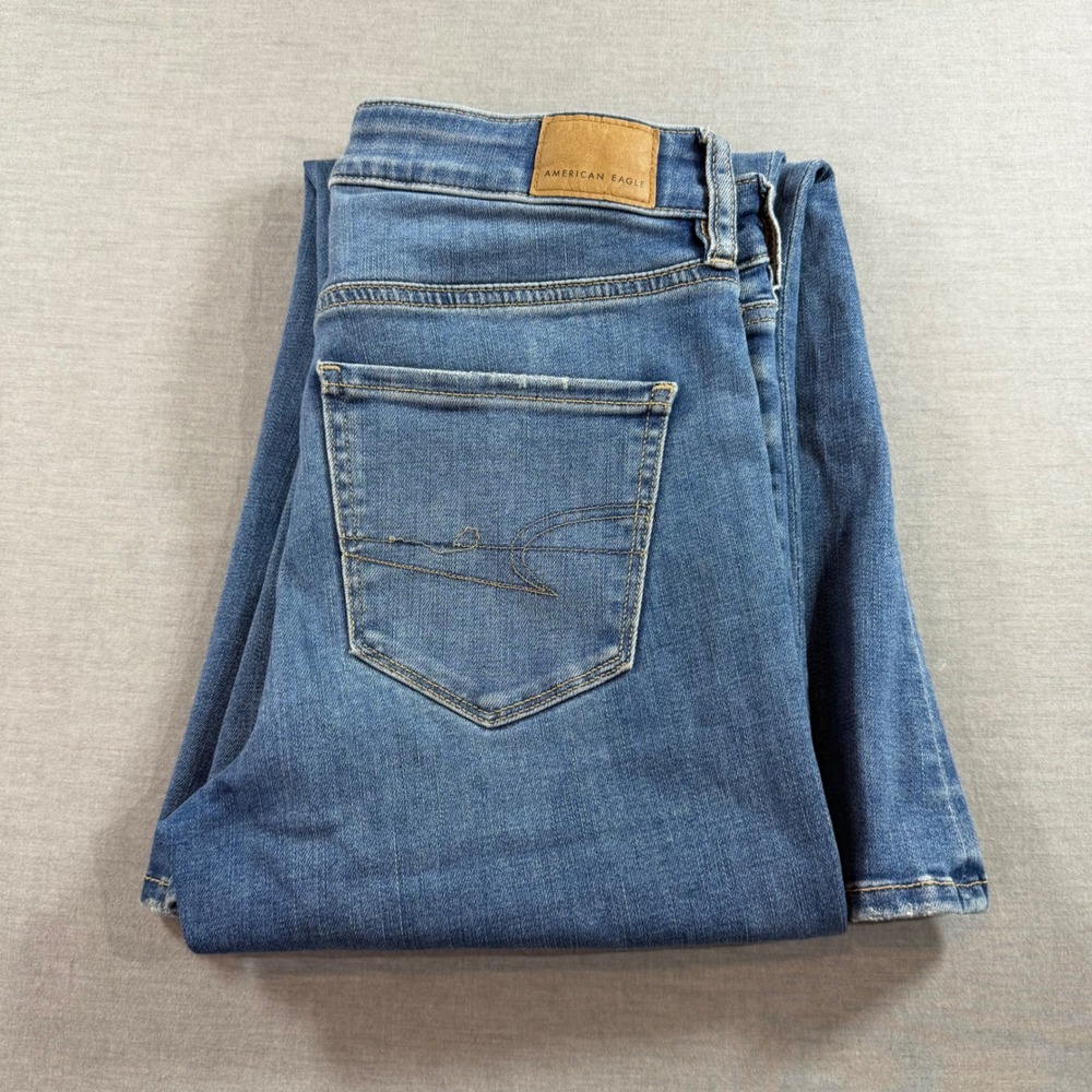 American Eagle Festival Flare Jeans Womens 4 Blue Excellent Next Level Stretch